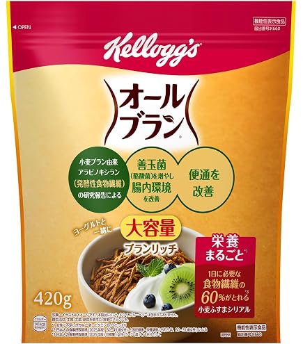 Amazon.co.jp: ケロッグ オールブランブランリッチ大容量 400g 小麦